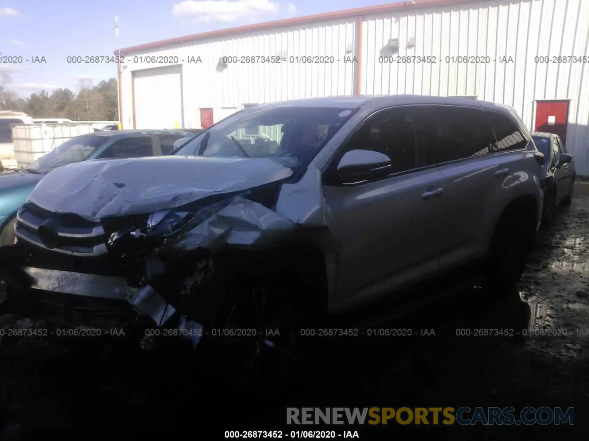 2 Photograph of a damaged car 5TDZZRFH0KS311670 TOYOTA HIGHLANDER 2019