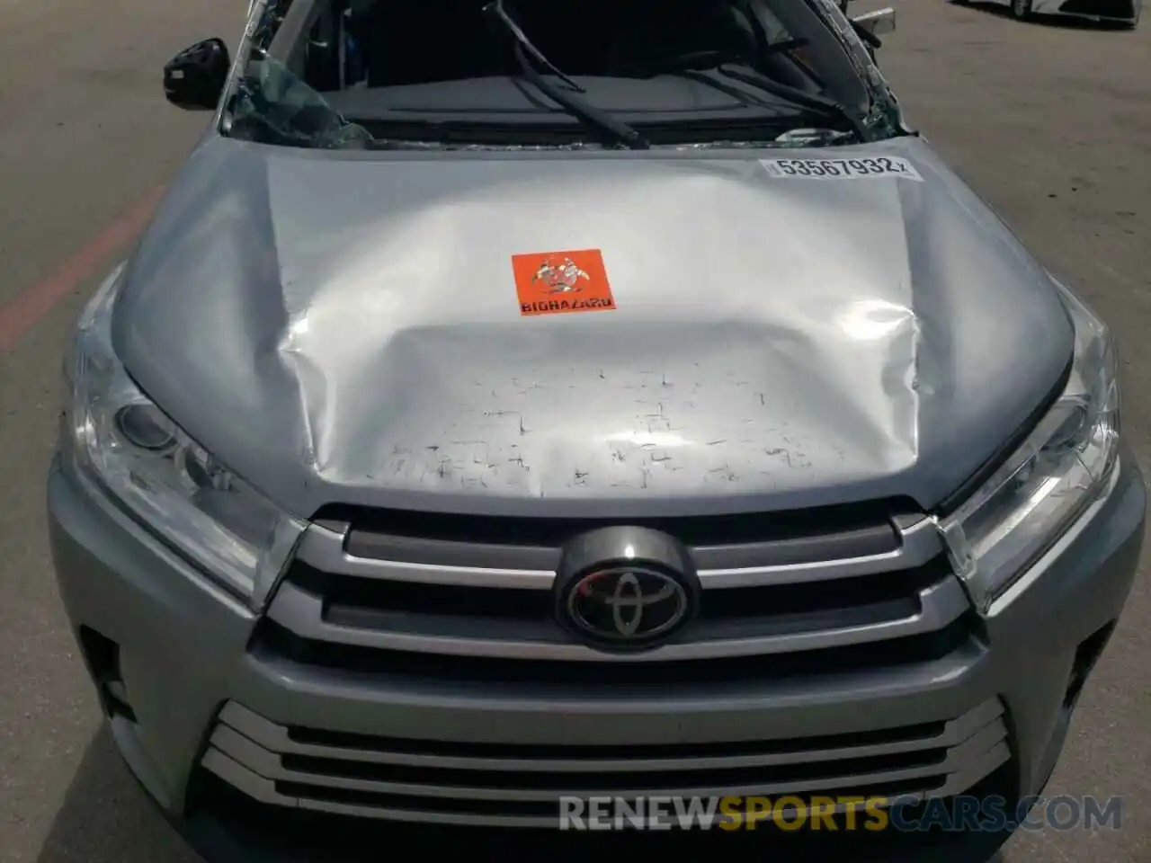 7 Photograph of a damaged car 5TDZZRFH0KS316142 TOYOTA HIGHLANDER 2019