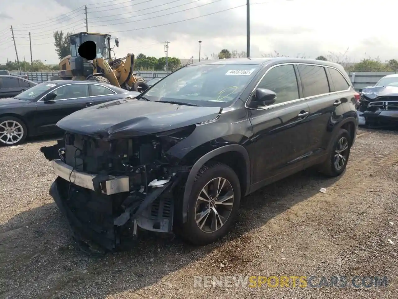 2 Фотография поврежденного автомобиля 5TDZZRFH0KS322149 TOYOTA HIGHLANDER 2019