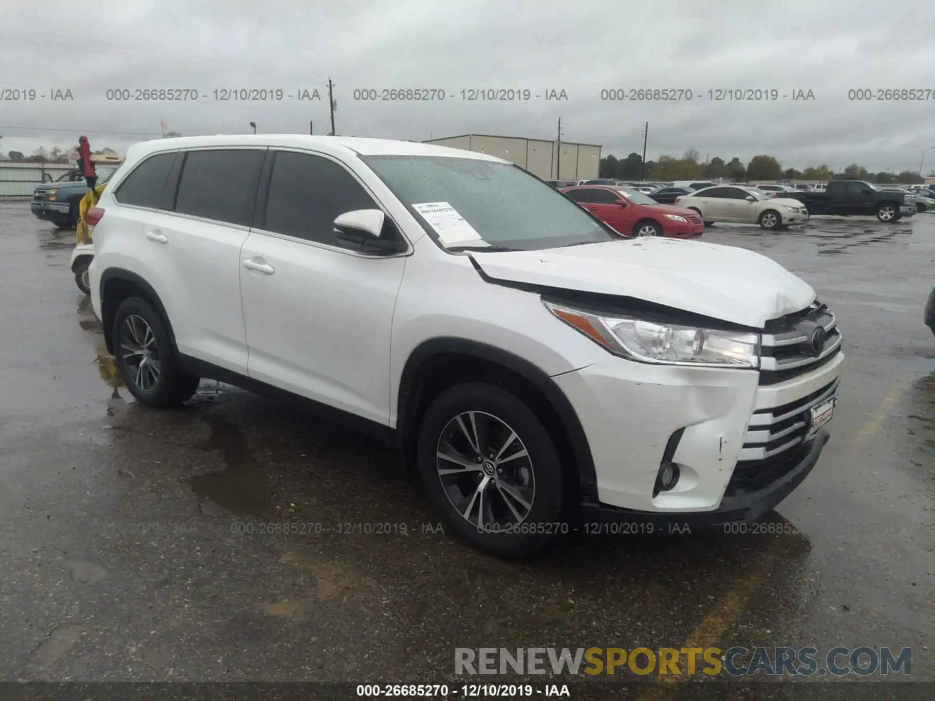 1 Фотография поврежденного автомобиля 5TDZZRFH0KS339887 TOYOTA HIGHLANDER 2019