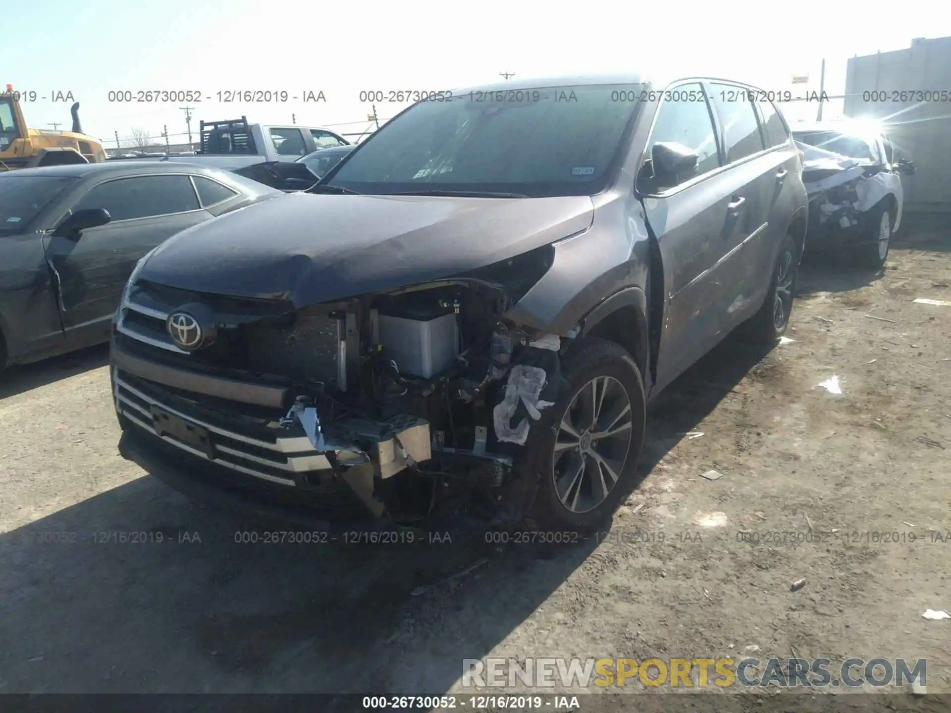 6 Photograph of a damaged car 5TDZZRFH0KS347617 TOYOTA HIGHLANDER 2019