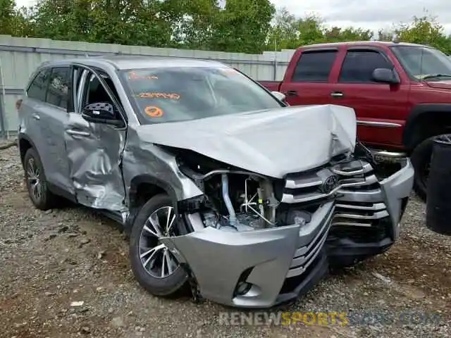 1 Photograph of a damaged car 5TDZZRFH1KS289940 TOYOTA HIGHLANDER 2019