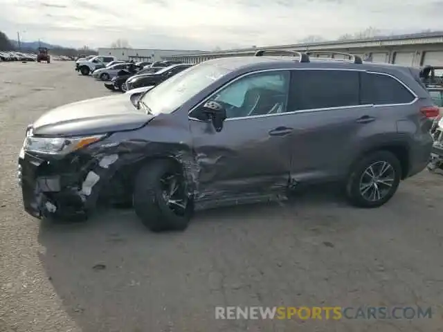 1 Photograph of a damaged car 5TDZZRFH1KS321740 TOYOTA HIGHLANDER 2019