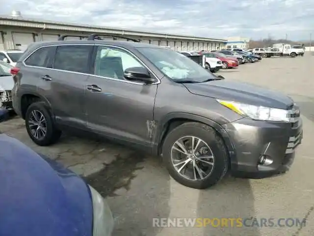 4 Photograph of a damaged car 5TDZZRFH1KS321740 TOYOTA HIGHLANDER 2019