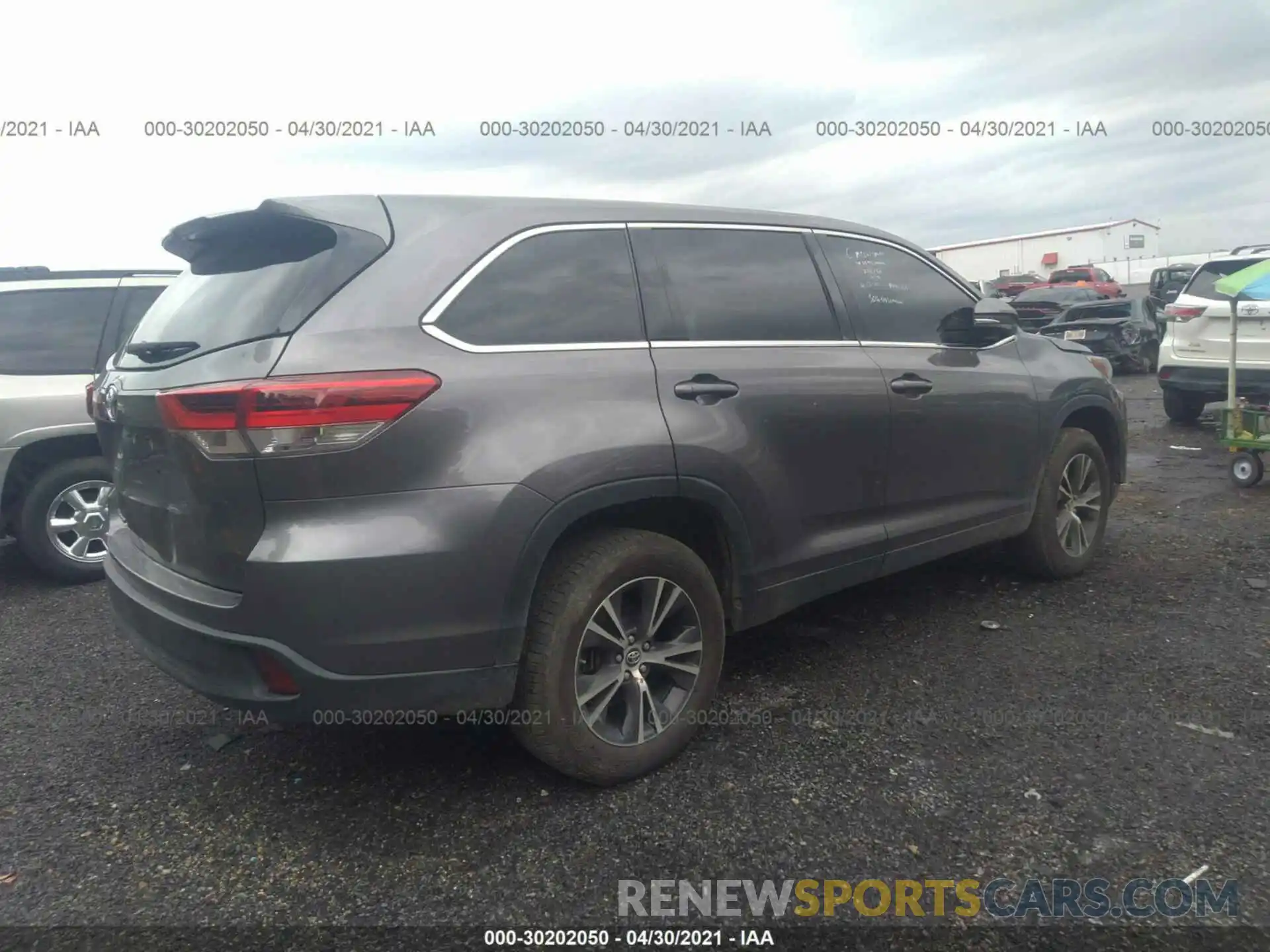 4 Фотография поврежденного автомобиля 5TDZZRFH2KS298288 TOYOTA HIGHLANDER 2019