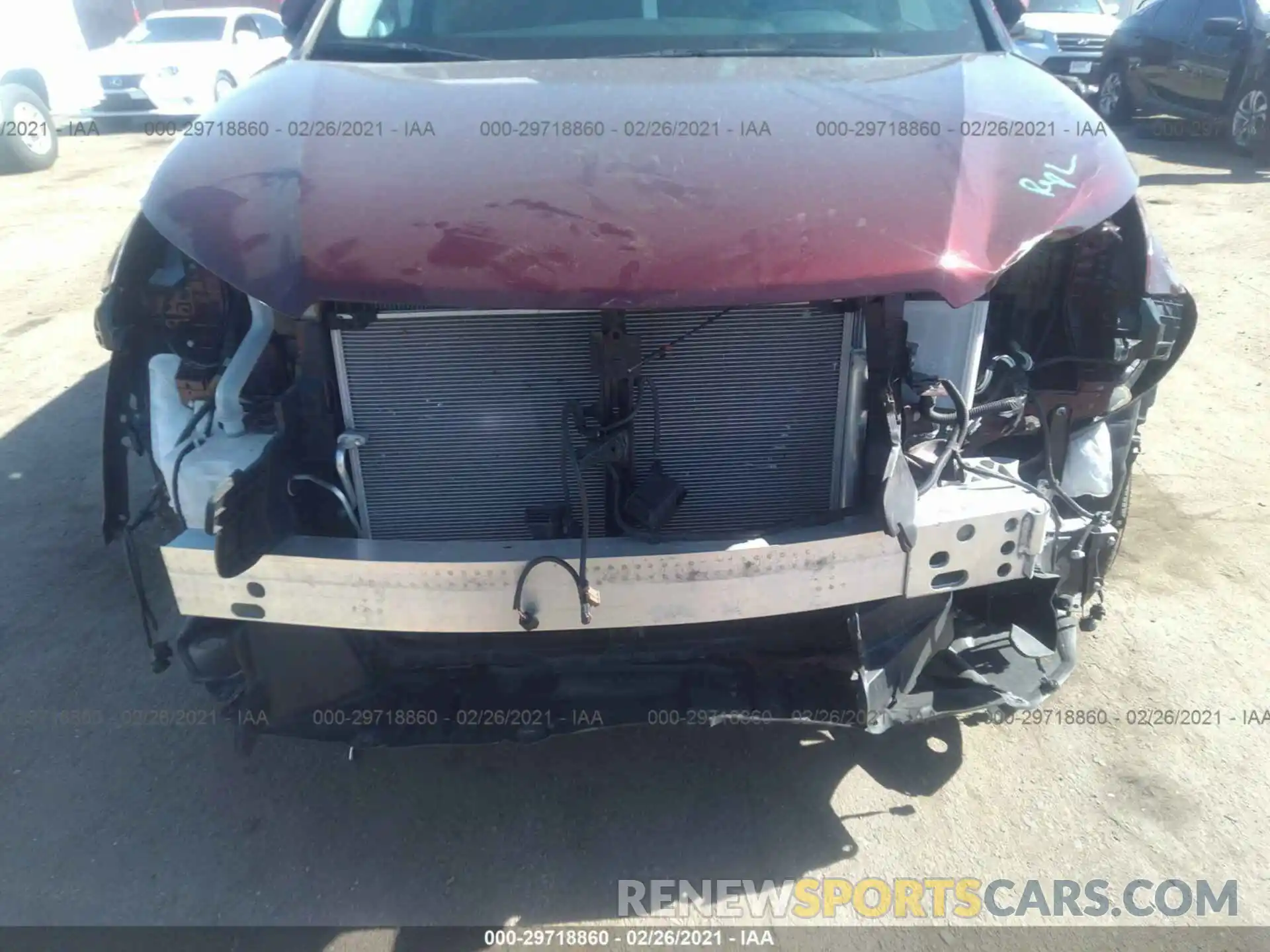 6 Photograph of a damaged car 5TDZZRFH3KS297103 TOYOTA HIGHLANDER 2019