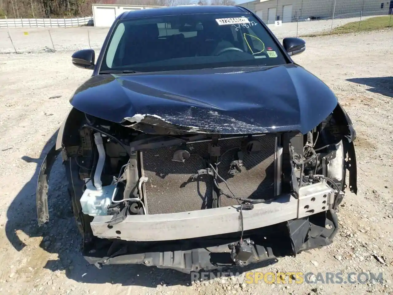 9 Photograph of a damaged car 5TDZZRFH4KS298728 TOYOTA HIGHLANDER 2019