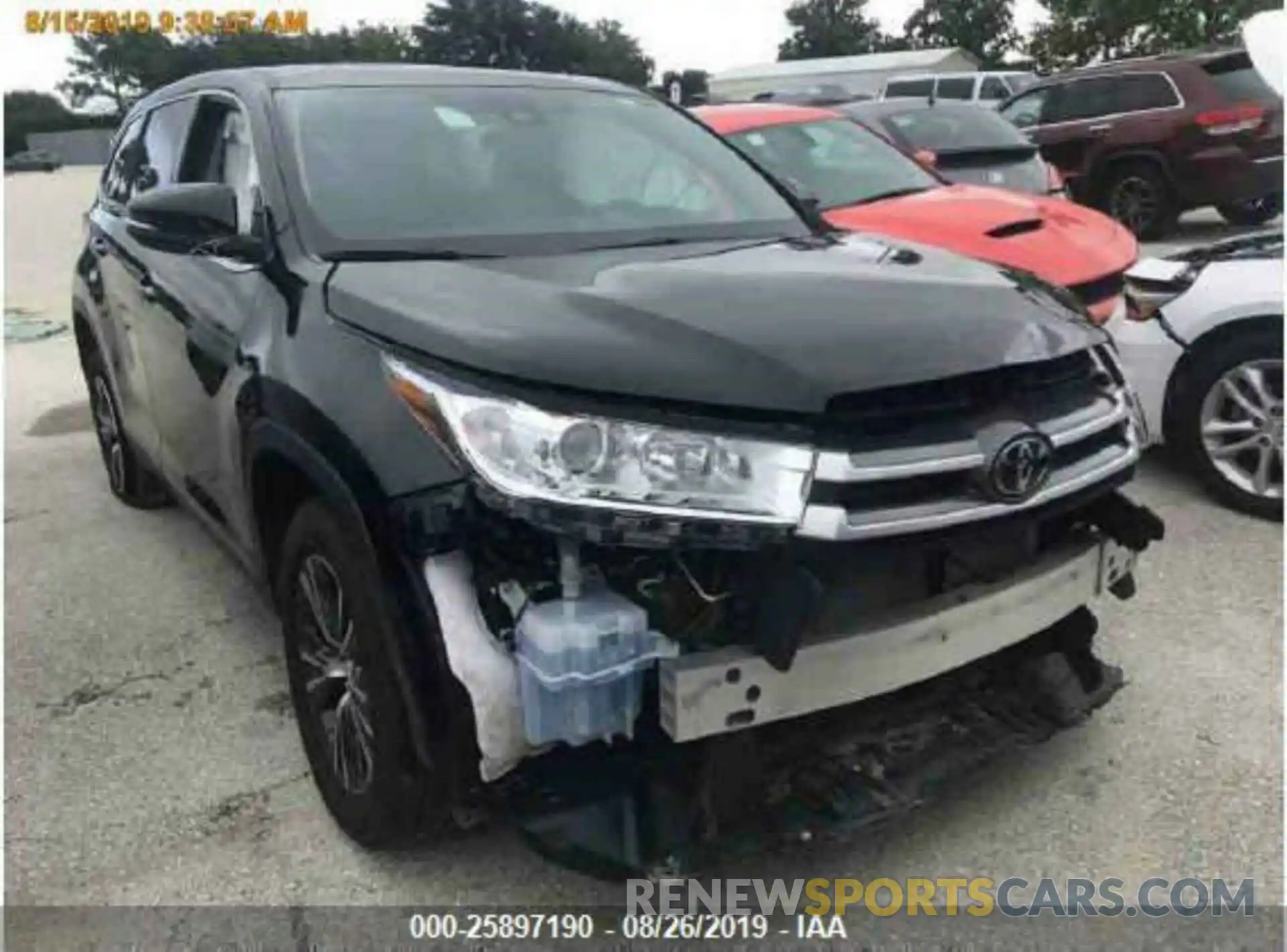 1 Фотография поврежденного автомобиля 5TDZZRFH4KS304396 TOYOTA HIGHLANDER 2019