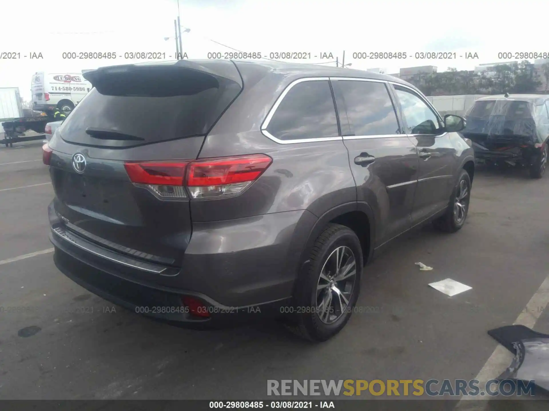 4 Фотография поврежденного автомобиля 5TDZZRFH4KS310408 TOYOTA HIGHLANDER 2019