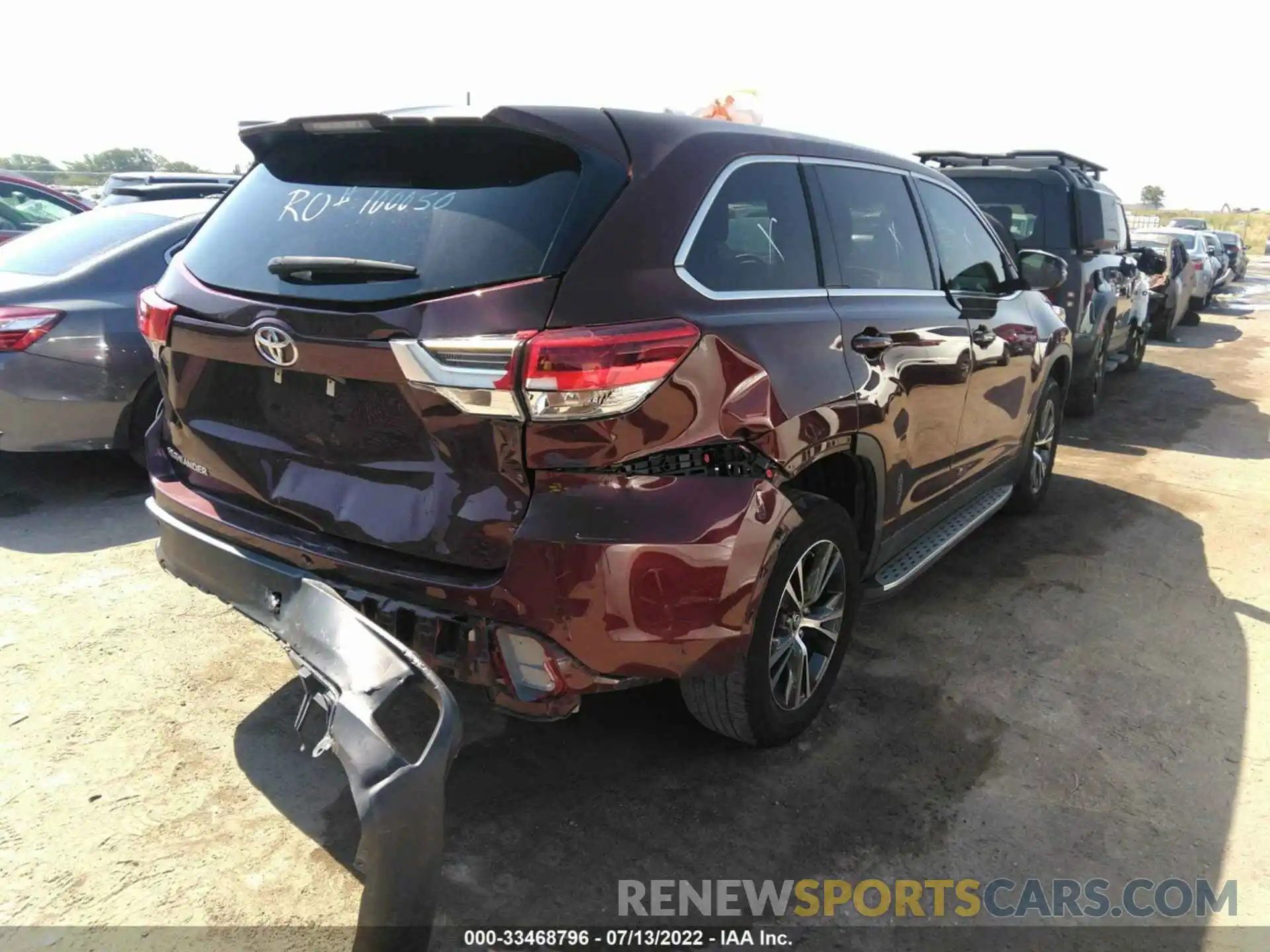 4 Фотография поврежденного автомобиля 5TDZZRFH4KS330478 TOYOTA HIGHLANDER 2019