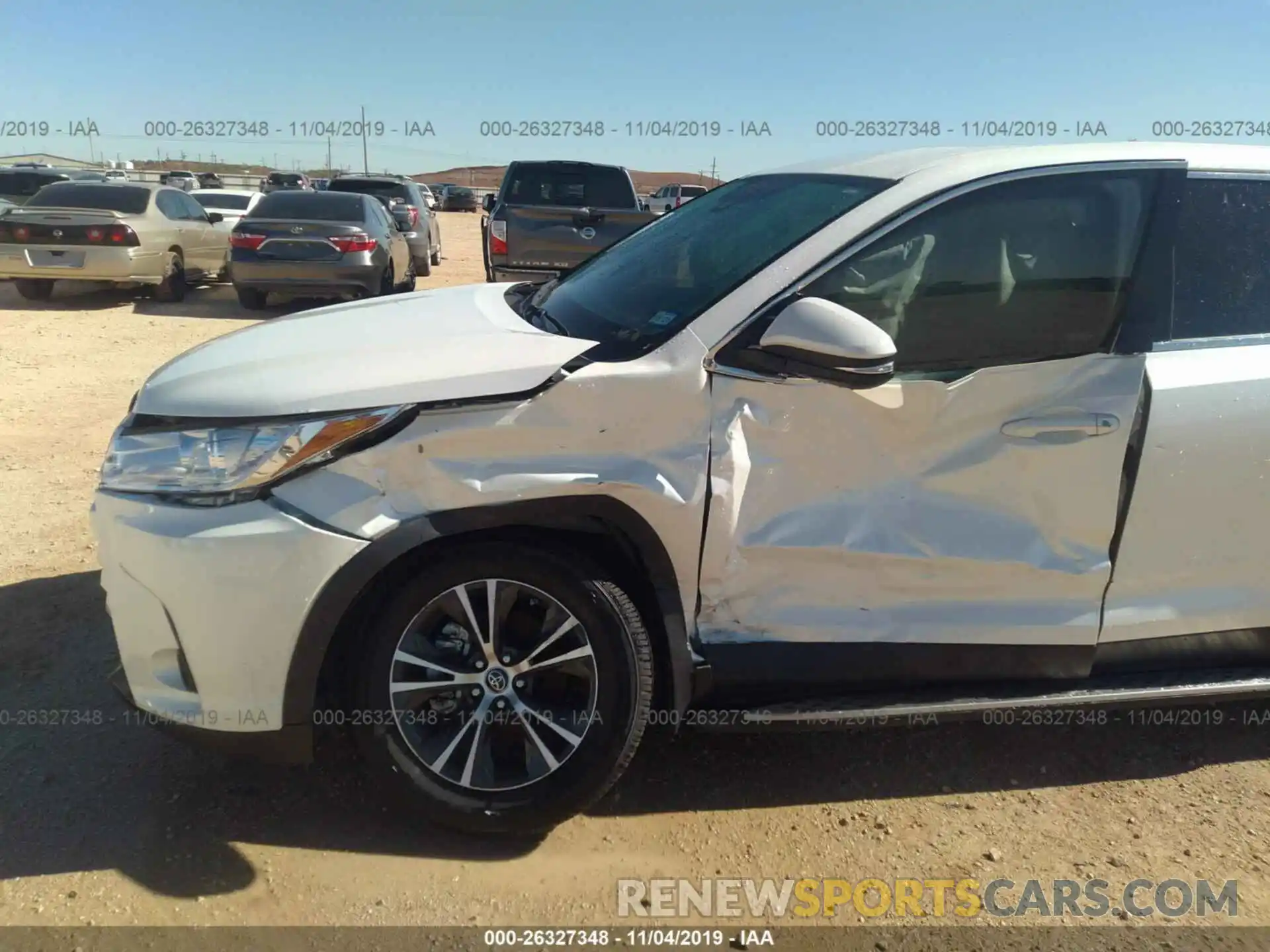 6 Photograph of a damaged car 5TDZZRFH4KS331632 TOYOTA HIGHLANDER 2019