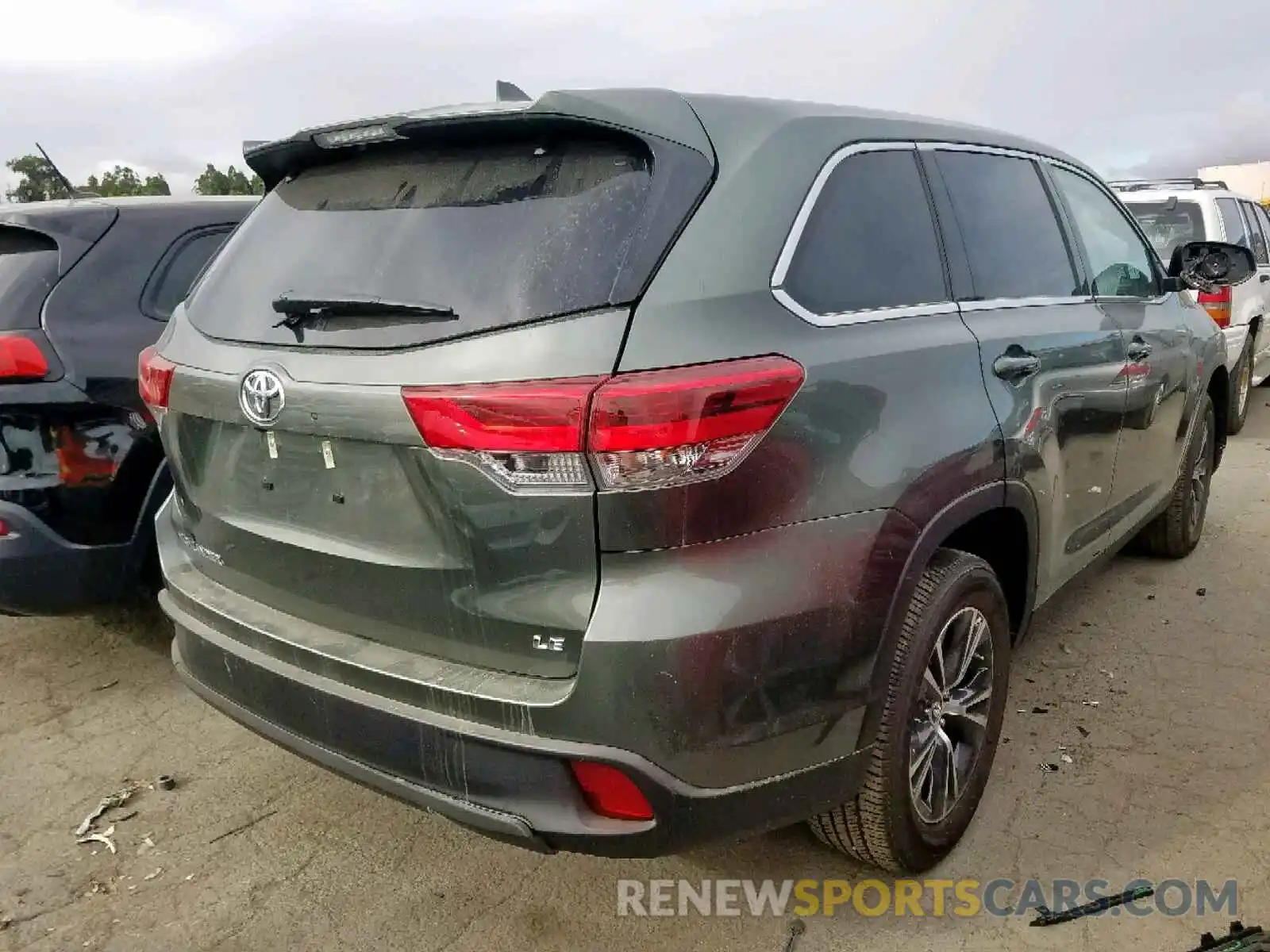 4 Фотография поврежденного автомобиля 5TDZZRFH5KS291612 TOYOTA HIGHLANDER 2019