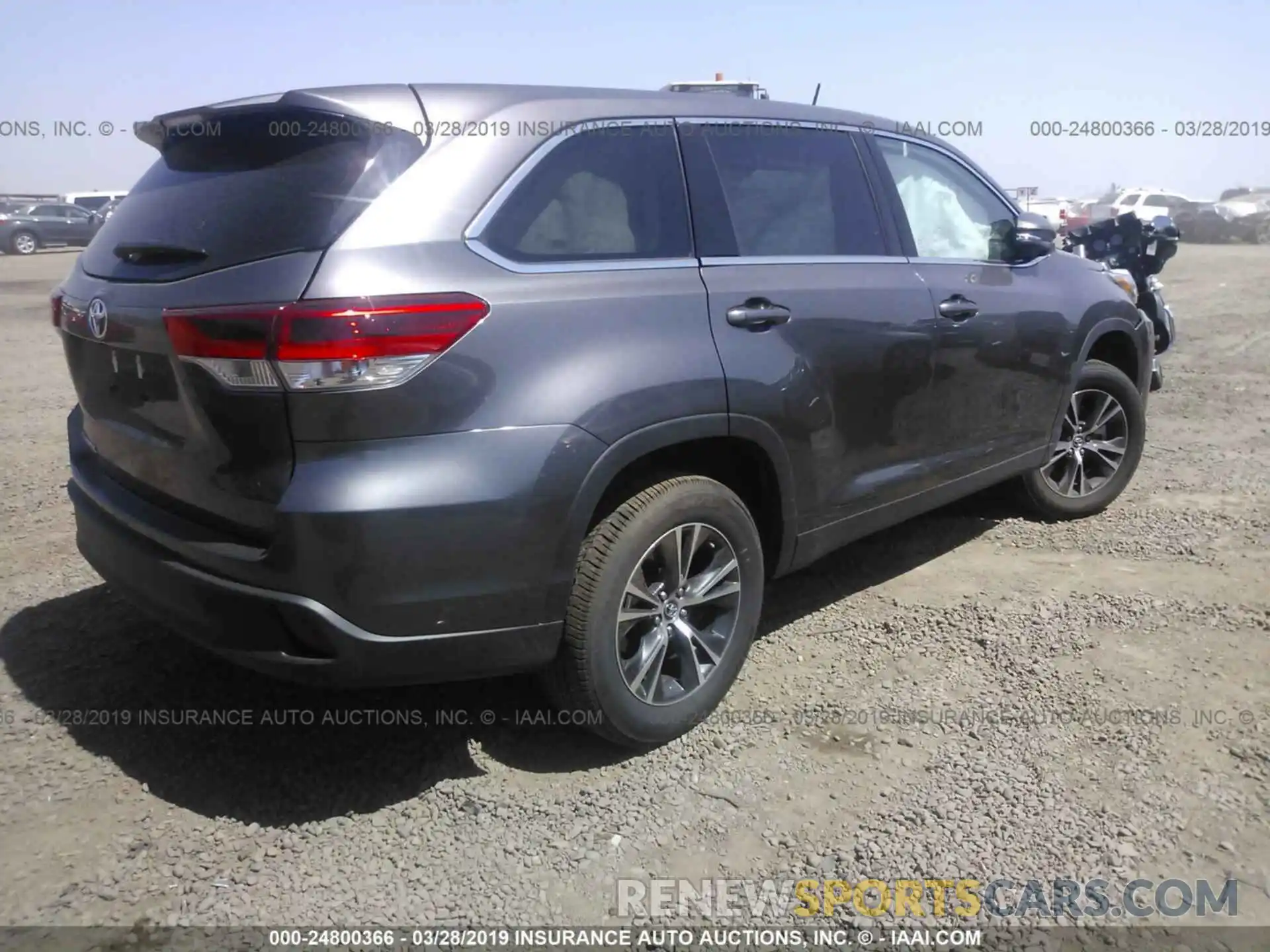 4 Фотография поврежденного автомобиля 5TDZZRFH5KS309607 TOYOTA HIGHLANDER 2019