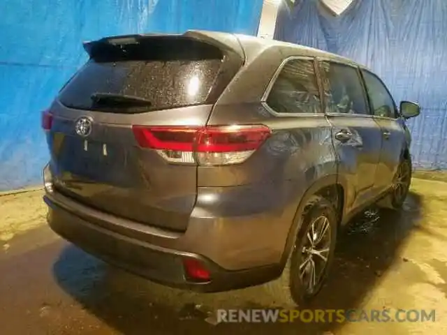 4 Photograph of a damaged car 5TDZZRFH5KS324415 TOYOTA HIGHLANDER 2019