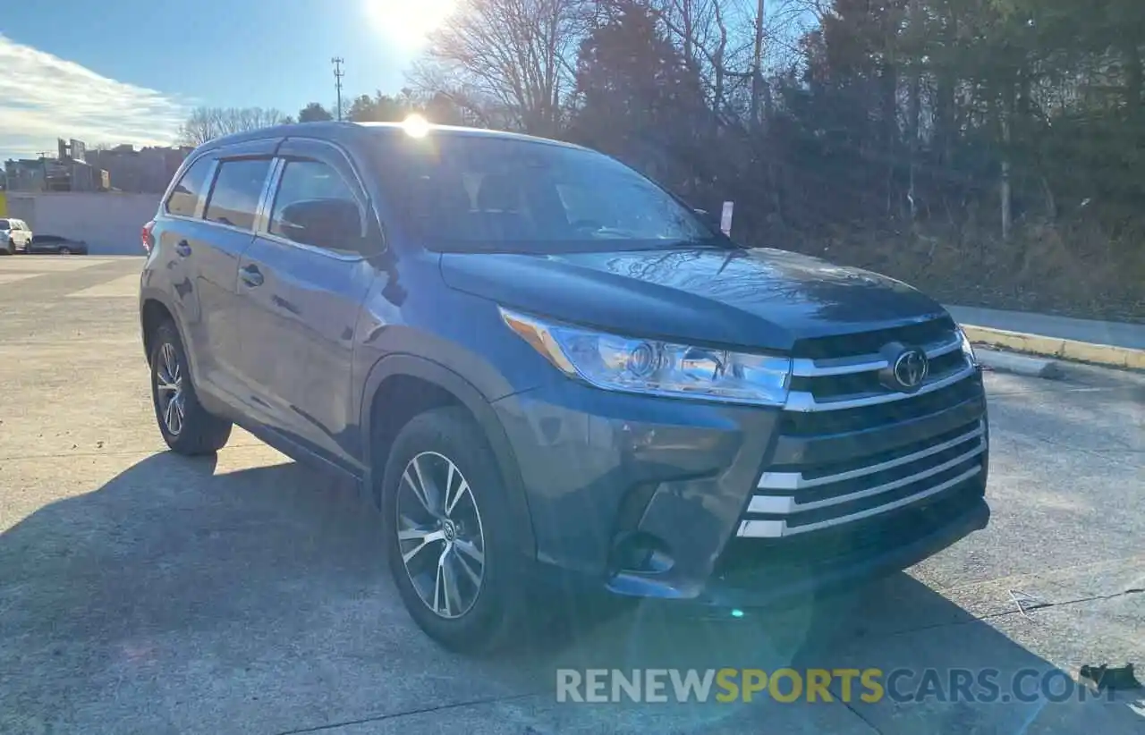 1 Photograph of a damaged car 5TDZZRFH6K3433264 TOYOTA HIGHLANDER 2019