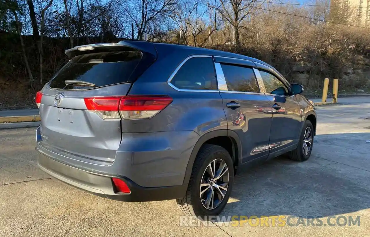 4 Фотография поврежденного автомобиля 5TDZZRFH6K3433264 TOYOTA HIGHLANDER 2019