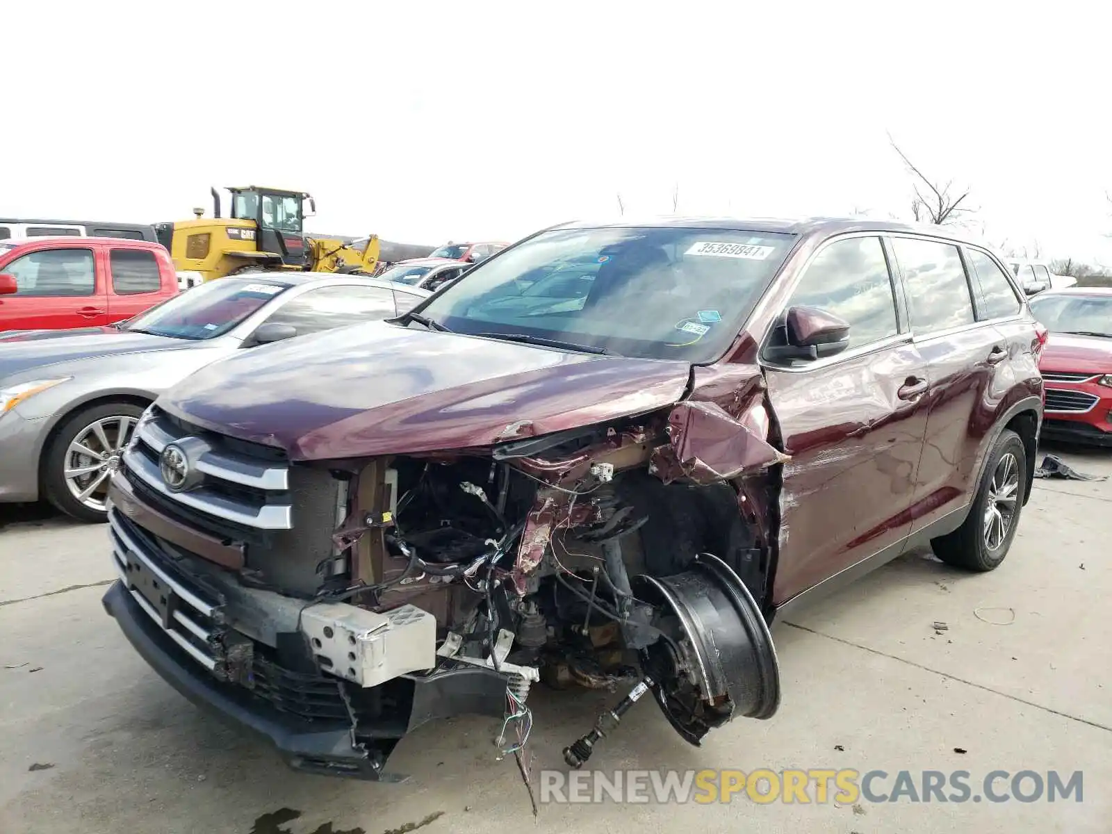 2 Photograph of a damaged car 5TDZZRFH6KS301077 TOYOTA HIGHLANDER 2019