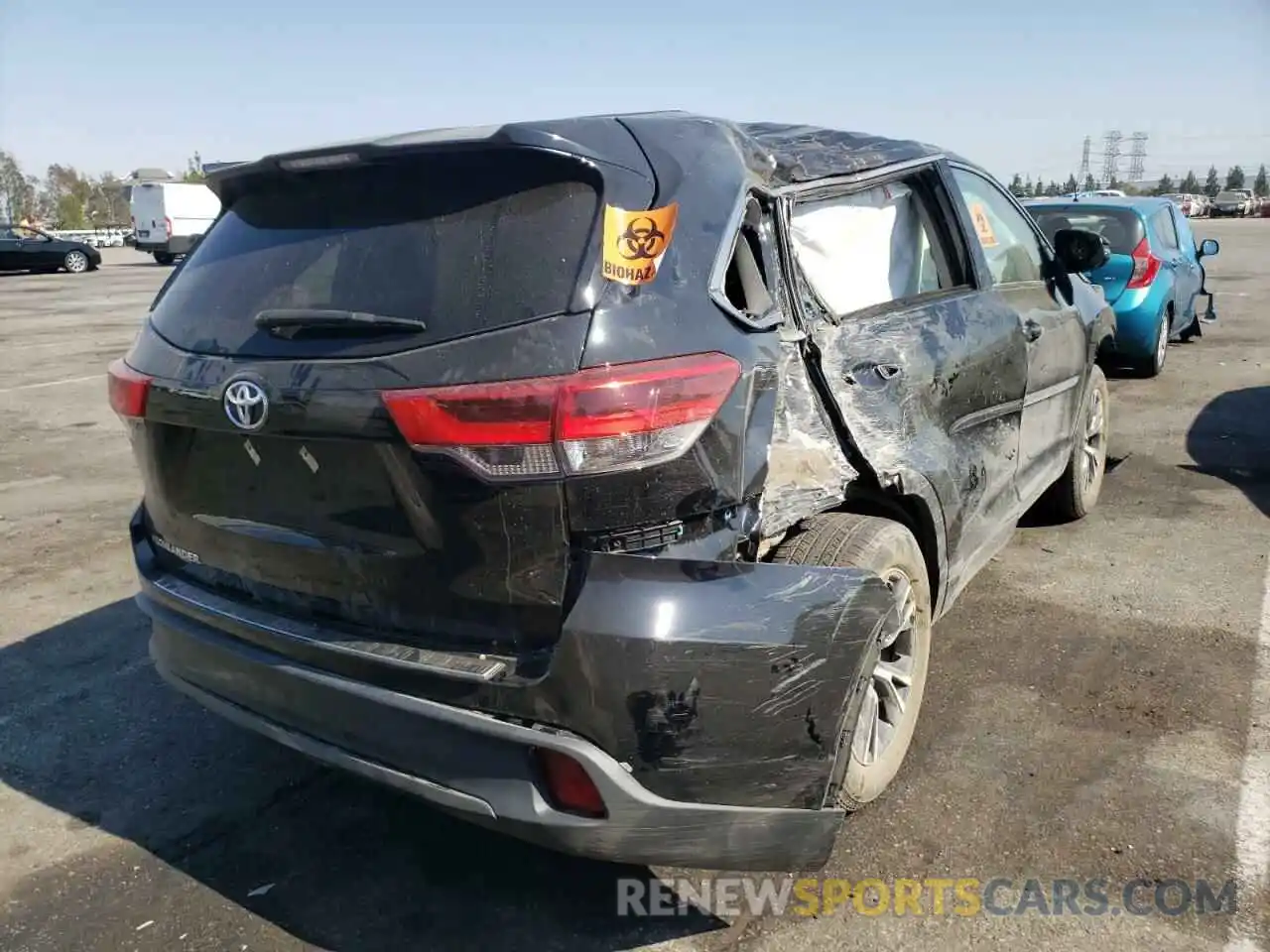 4 Фотография поврежденного автомобиля 5TDZZRFH6KS314637 TOYOTA HIGHLANDER 2019