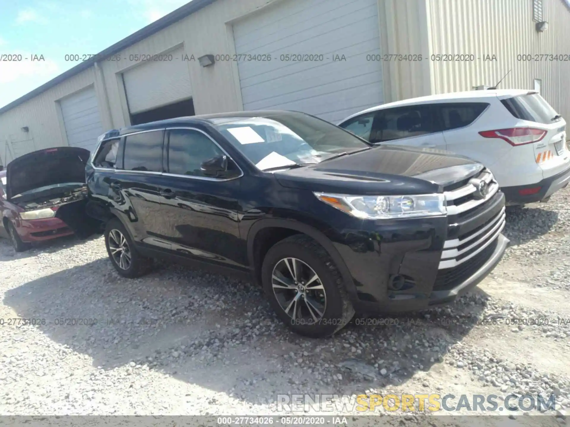 1 Photograph of a damaged car 5TDZZRFH6KS334452 TOYOTA HIGHLANDER 2019