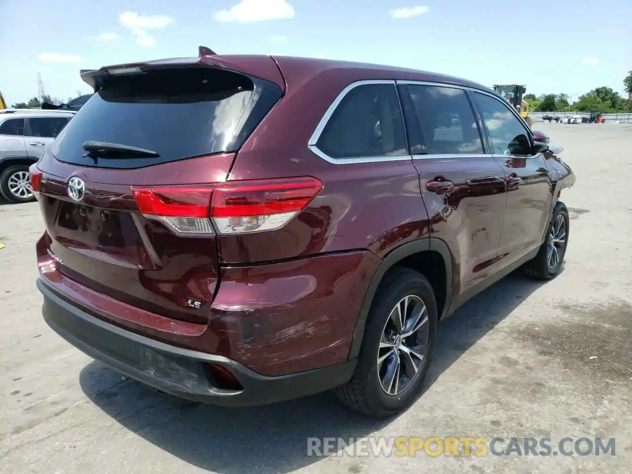 4 Фотография поврежденного автомобиля 5TDZZRFH6KS360811 TOYOTA HIGHLANDER 2019