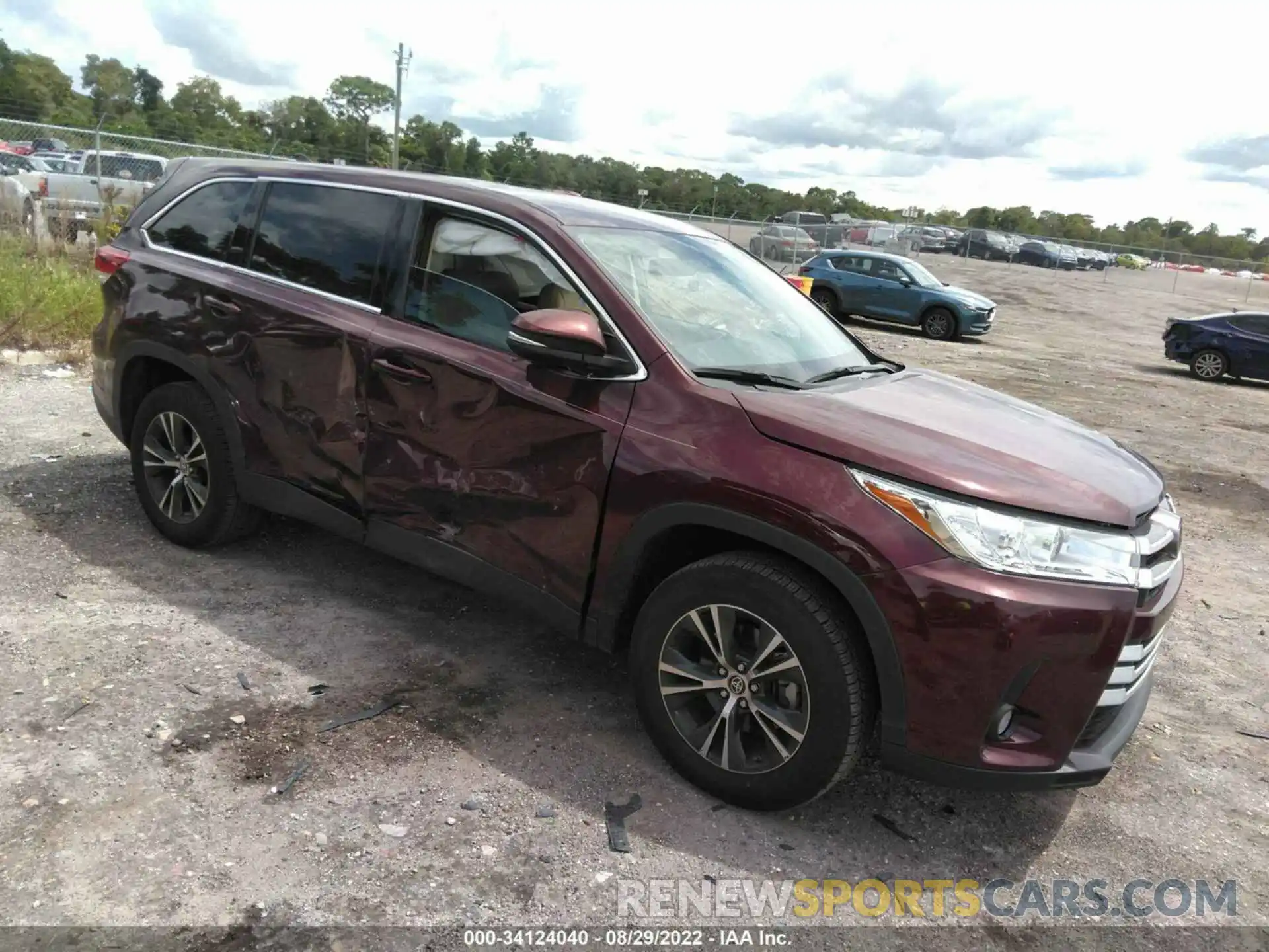 1 Фотография поврежденного автомобиля 5TDZZRFH6KS366026 TOYOTA HIGHLANDER 2019