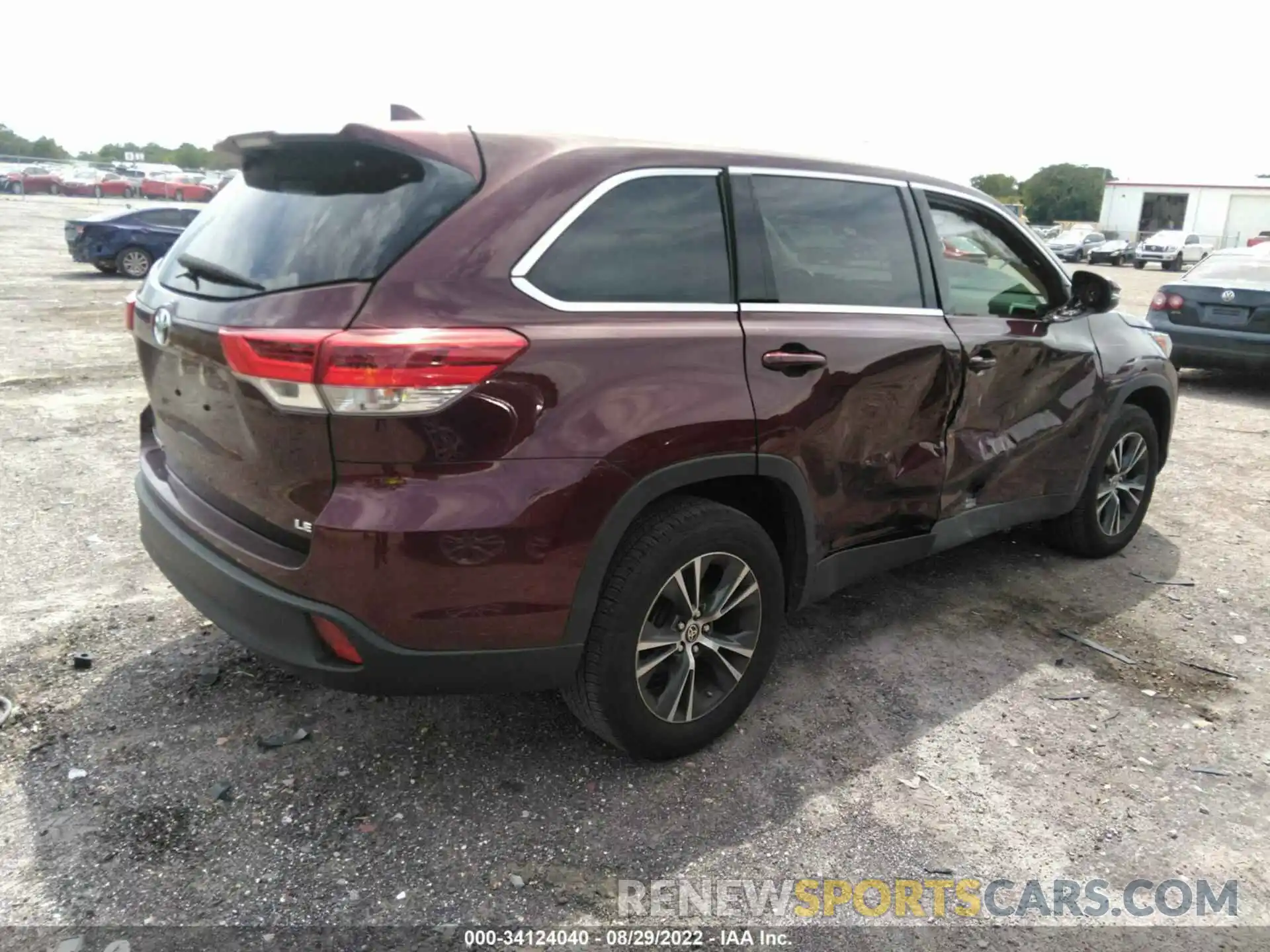 4 Фотография поврежденного автомобиля 5TDZZRFH6KS366026 TOYOTA HIGHLANDER 2019