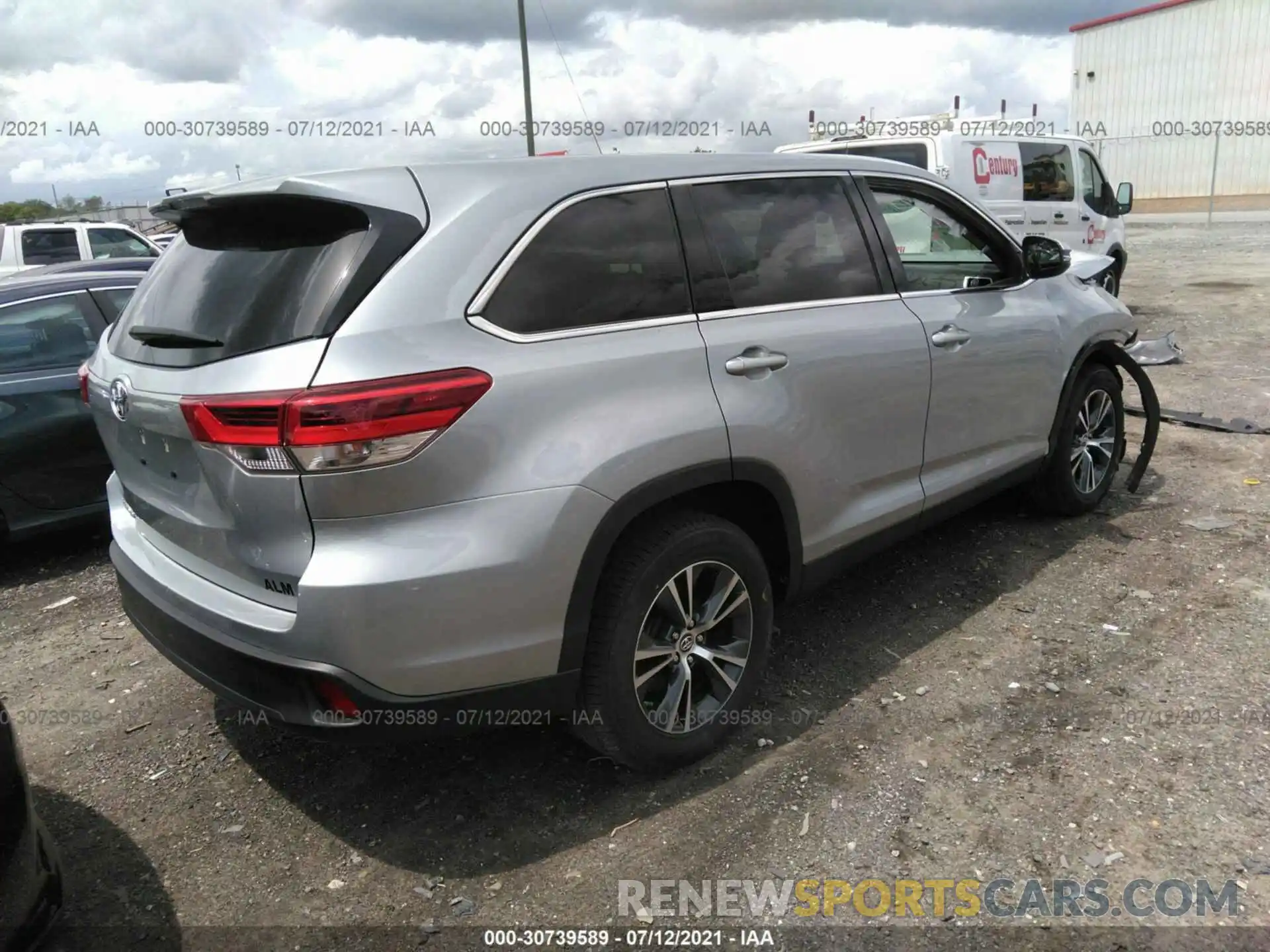 4 Фотография поврежденного автомобиля 5TDZZRFH7KS290963 TOYOTA HIGHLANDER 2019