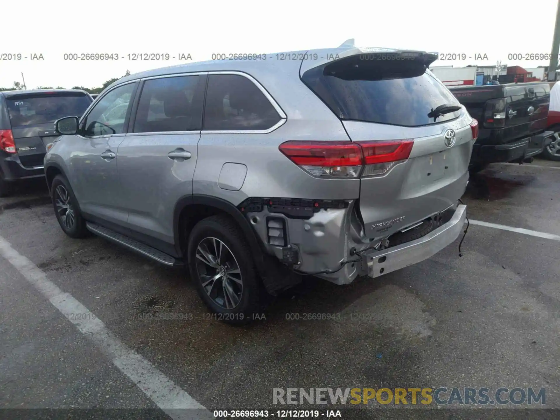 3 Фотография поврежденного автомобиля 5TDZZRFH7KS316090 TOYOTA HIGHLANDER 2019