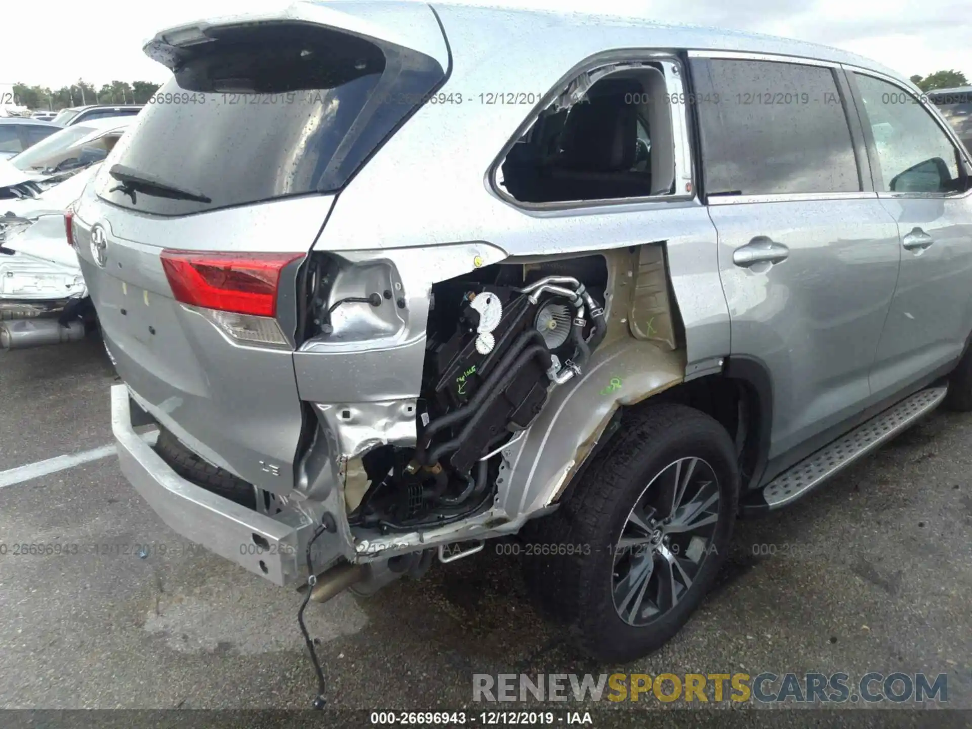 6 Фотография поврежденного автомобиля 5TDZZRFH7KS316090 TOYOTA HIGHLANDER 2019