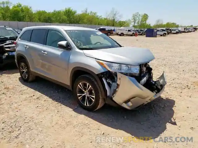 1 Photograph of a damaged car 5TDZZRFH7KS357786 TOYOTA HIGHLANDER 2019