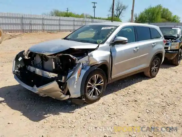 2 Photograph of a damaged car 5TDZZRFH7KS357786 TOYOTA HIGHLANDER 2019