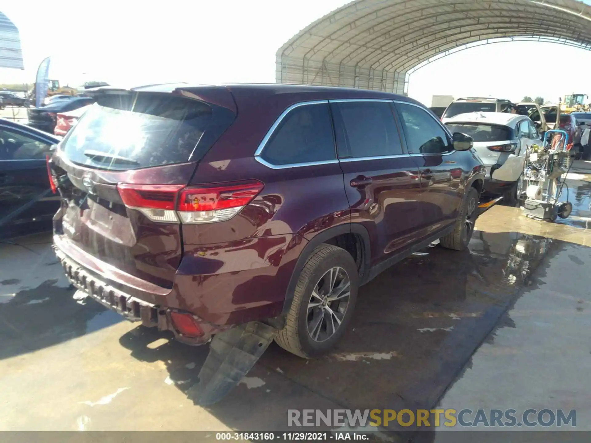 4 Фотография поврежденного автомобиля 5TDZZRFH7KS363300 TOYOTA HIGHLANDER 2019