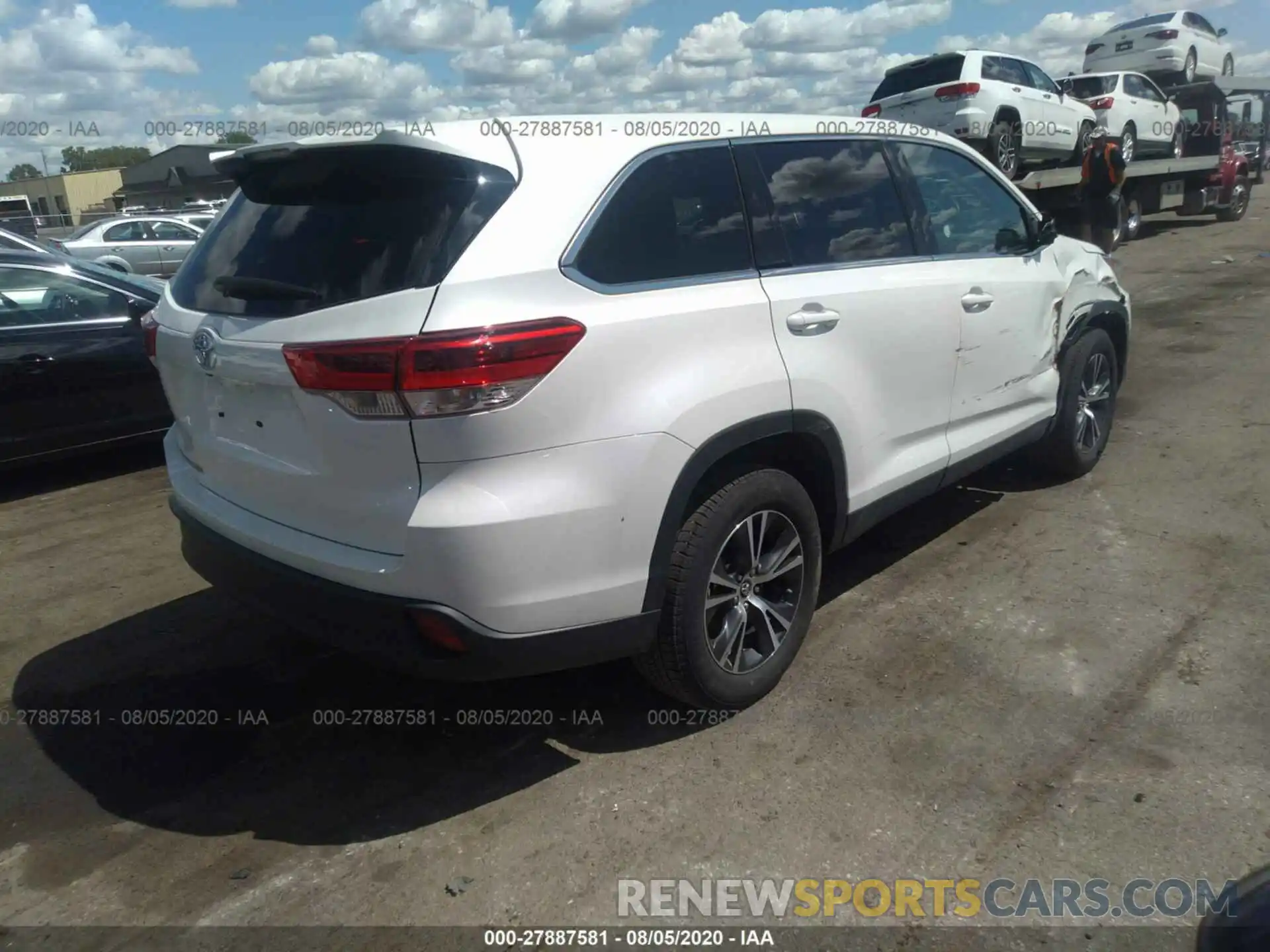 4 Фотография поврежденного автомобиля 5TDZZRFH8KS325803 TOYOTA HIGHLANDER 2019