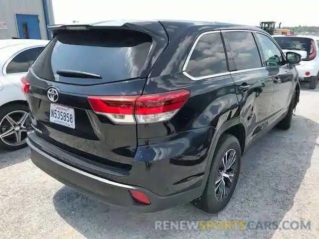 4 Photograph of a damaged car 5TDZZRFH8KS326093 TOYOTA HIGHLANDER 2019