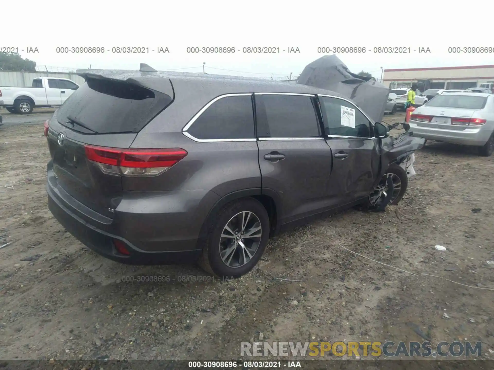 4 Фотография поврежденного автомобиля 5TDZZRFH8KS349924 TOYOTA HIGHLANDER 2019