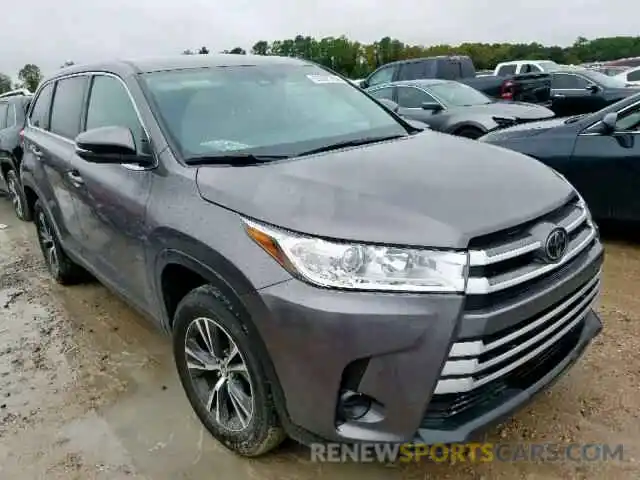 1 Photograph of a damaged car 5TDZZRFH9KS298496 TOYOTA HIGHLANDER 2019