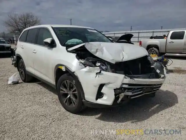 1 Photograph of a damaged car 5TDZZRFH9KS302160 TOYOTA HIGHLANDER 2019