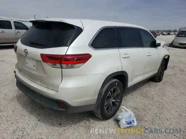 4 Photograph of a damaged car 5TDZZRFH9KS302160 TOYOTA HIGHLANDER 2019