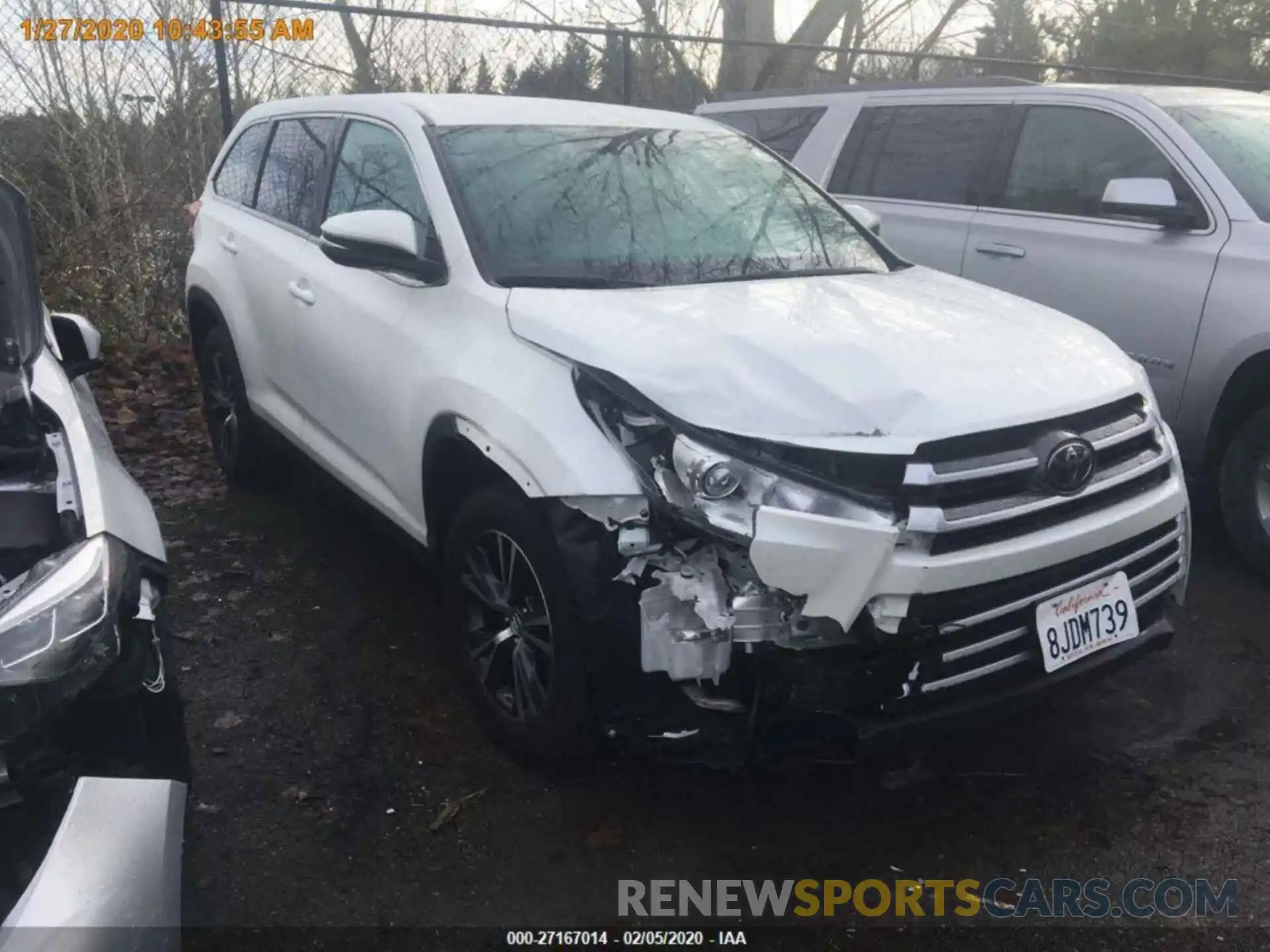 15 Photograph of a damaged car 5TDZZRFH9KS313837 TOYOTA HIGHLANDER 2019