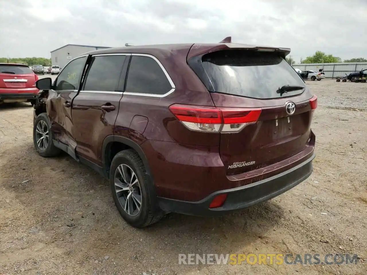 3 Фотография поврежденного автомобиля 5TDZZRFH9KS369518 TOYOTA HIGHLANDER 2019