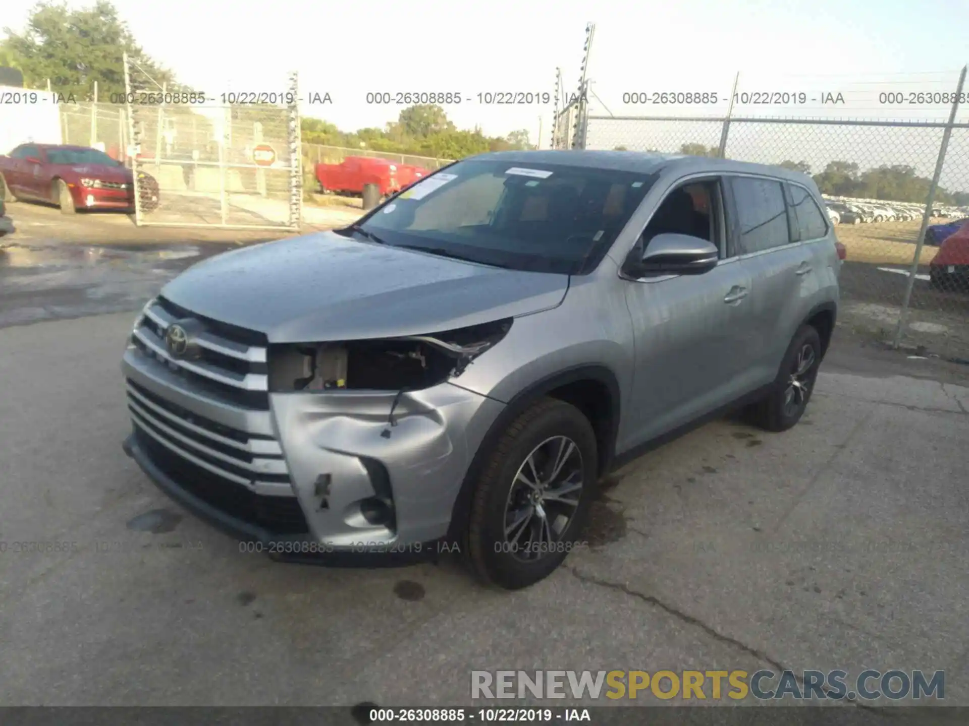 2 Фотография поврежденного автомобиля 5TDZZRFHXKS320635 TOYOTA HIGHLANDER 2019