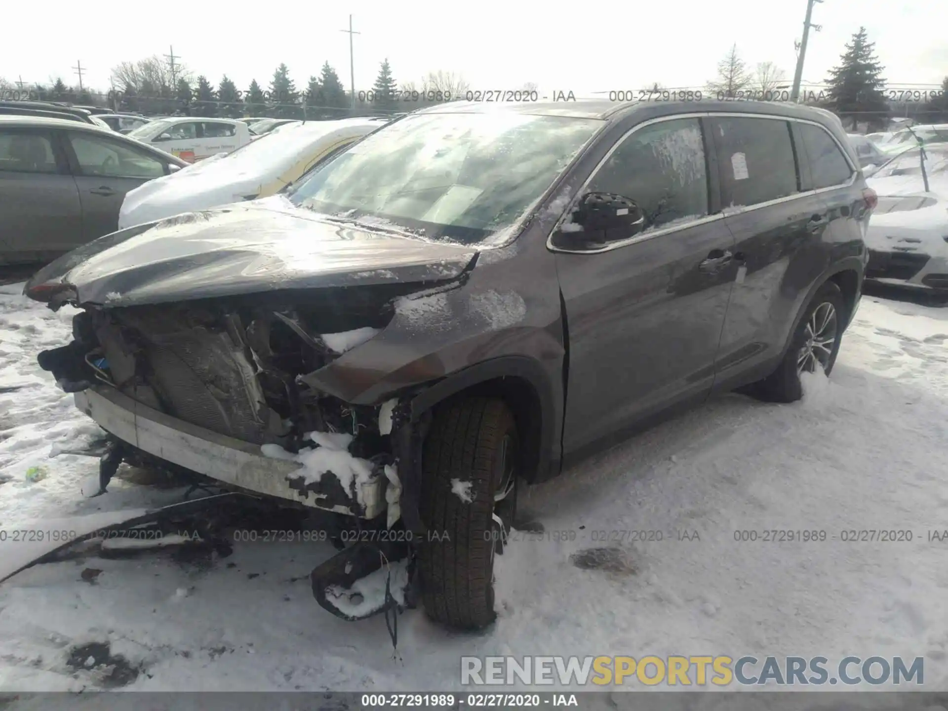 2 Фотография поврежденного автомобиля 5TDZZRFHXKS324264 TOYOTA HIGHLANDER 2019