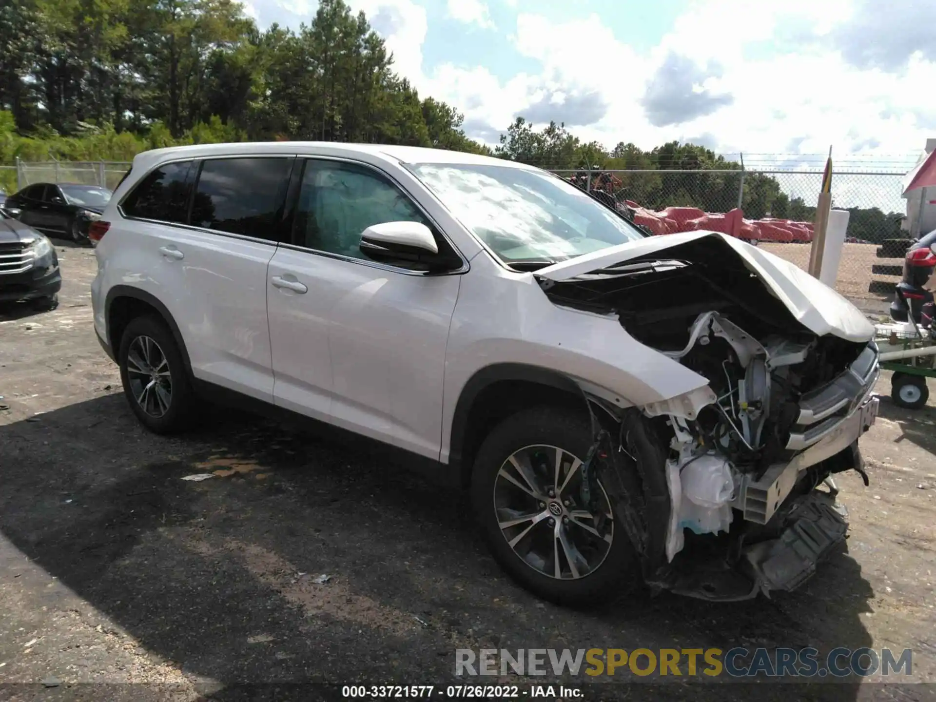 1 Photograph of a damaged car 5TDZZRFHXKS341548 TOYOTA HIGHLANDER 2019