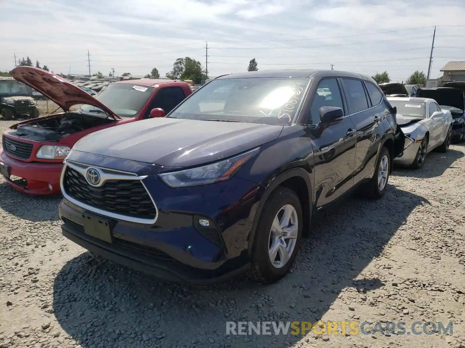 2 Photograph of a damaged car 5TDBBRCHXLS500631 TOYOTA HIGHLANDER 2020