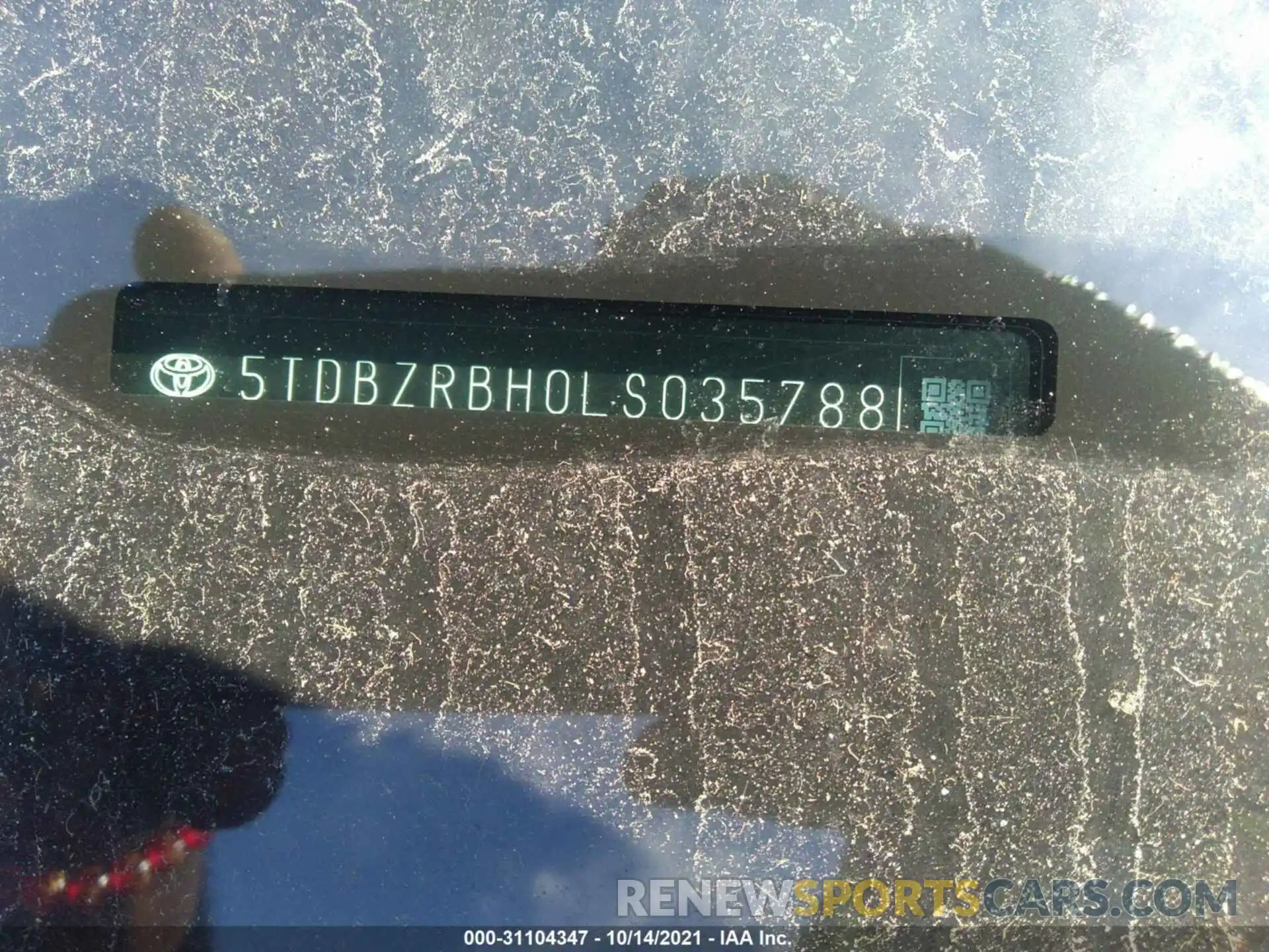 9 Фотография поврежденного автомобиля 5TDBZRBH0LS035788 TOYOTA HIGHLANDER 2020