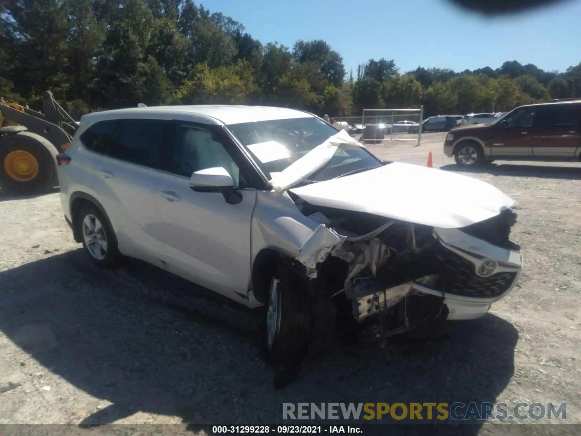 1 Photograph of a damaged car 5TDBZRBH0LS502109 TOYOTA HIGHLANDER 2020