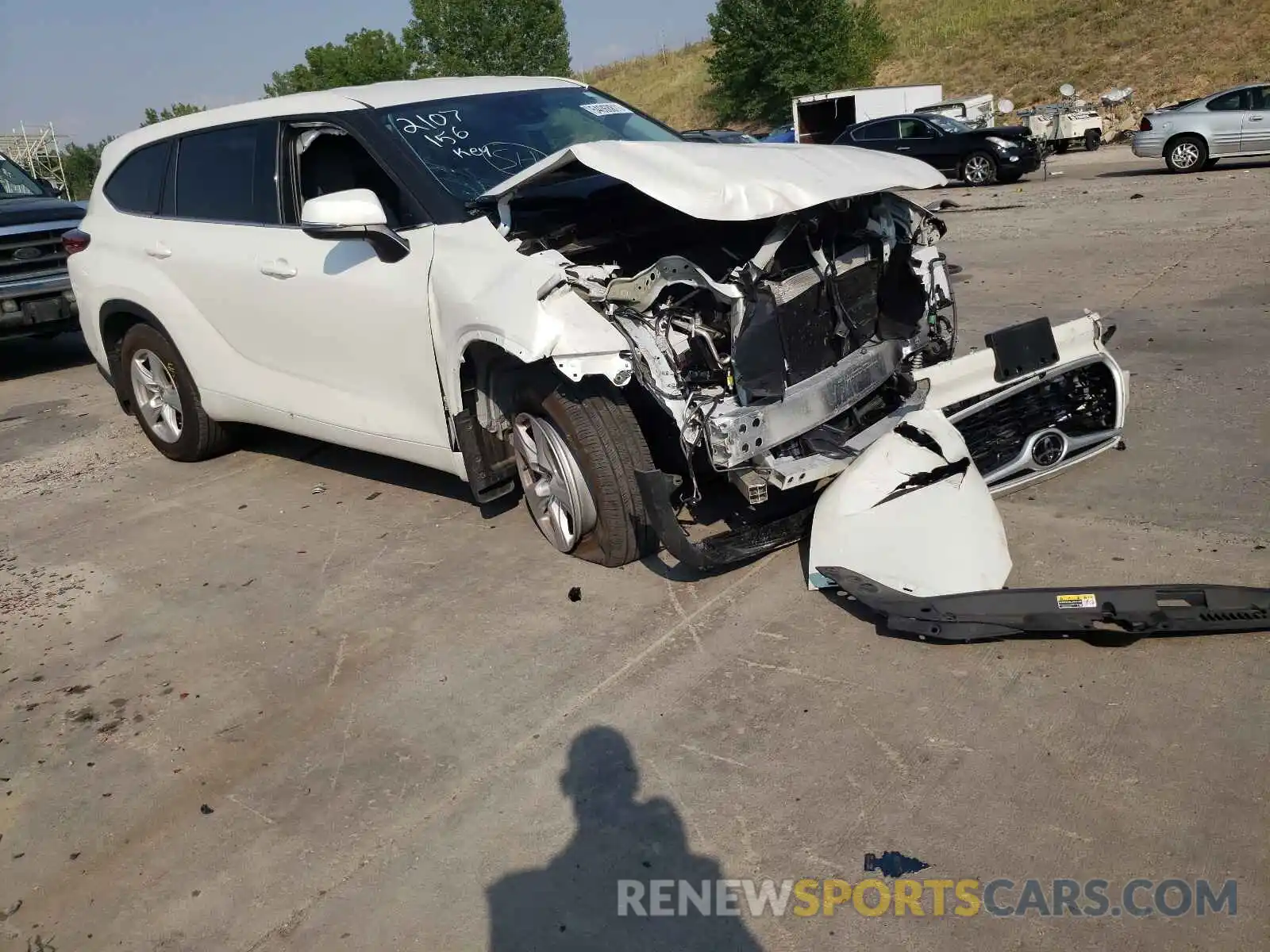 1 Photograph of a damaged car 5TDBZRBH0LS510579 TOYOTA HIGHLANDER 2020