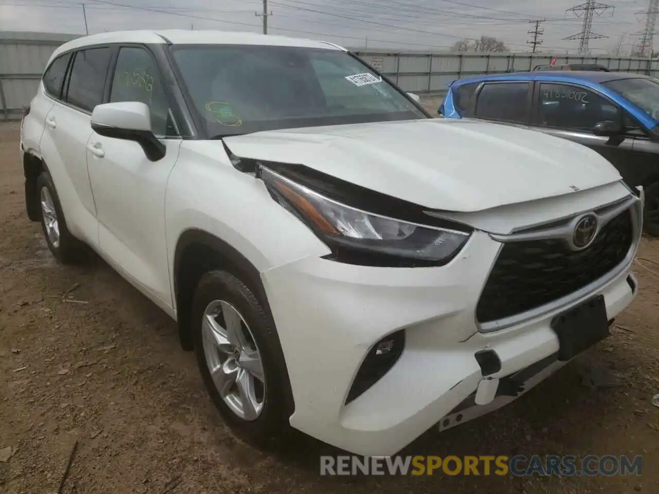 1 Photograph of a damaged car 5TDBZRBH0LS514115 TOYOTA HIGHLANDER 2020