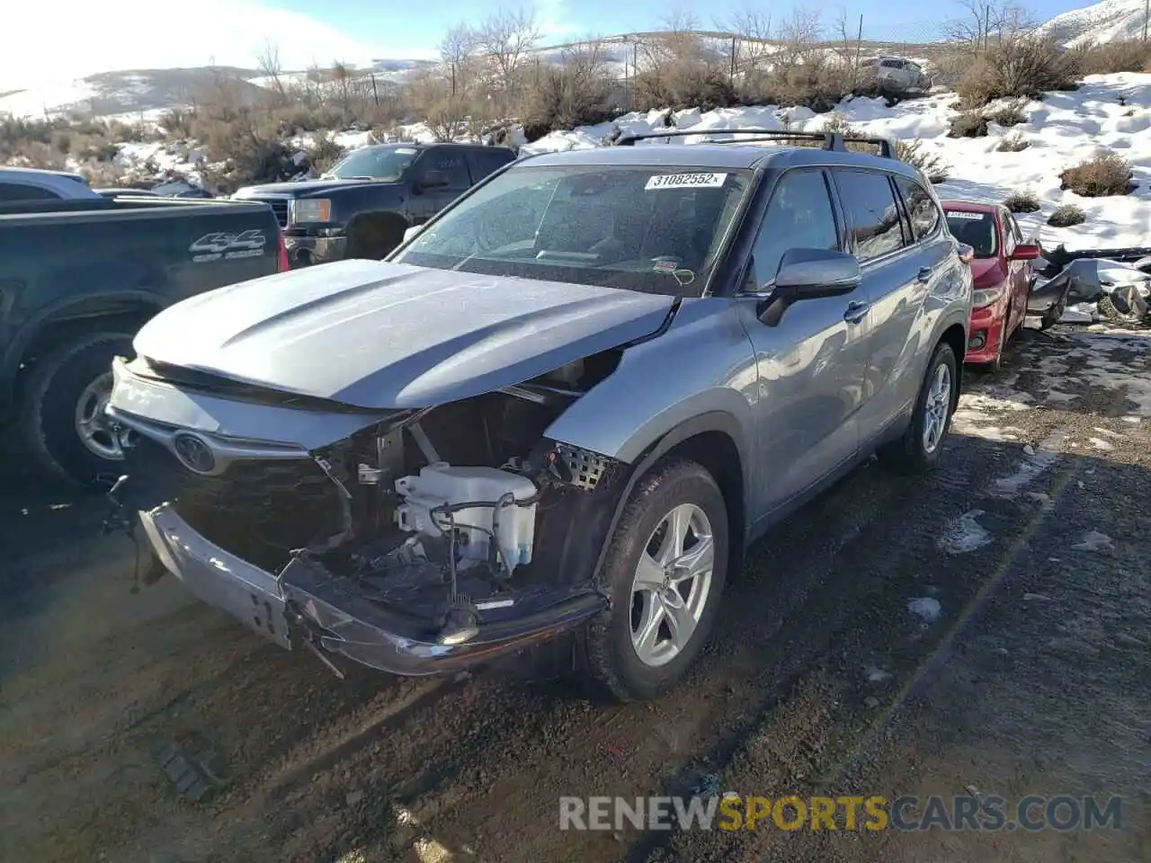 2 Photograph of a damaged car 5TDBZRBH1LS001827 TOYOTA HIGHLANDER 2020