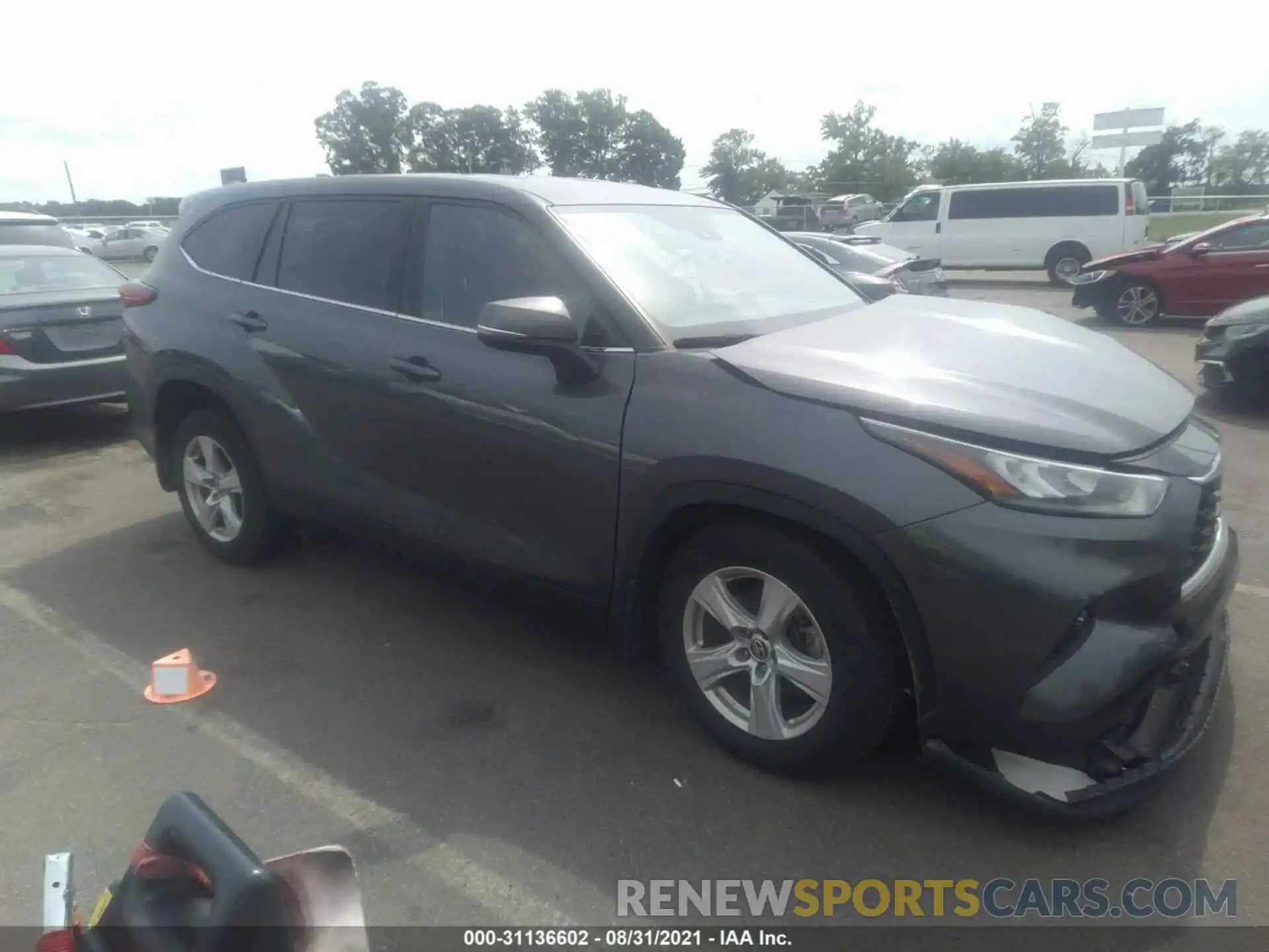 1 Photograph of a damaged car 5TDBZRBH1LS004162 TOYOTA HIGHLANDER 2020